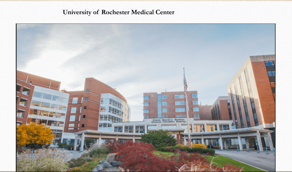 University of robert medical center.
