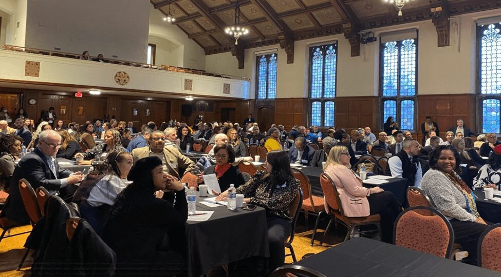 Large conference in elegant hall