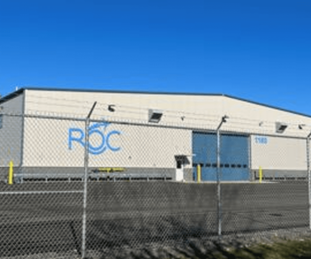 Industrial building with ROC logo