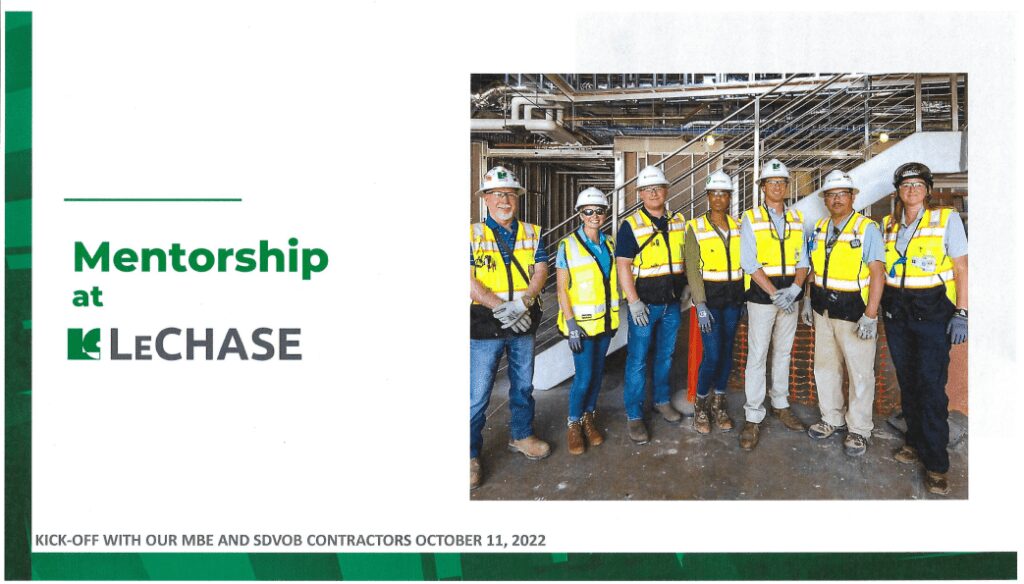 Construction team in safety gear