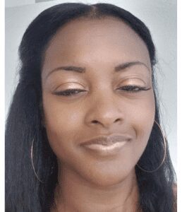 Woman with closed eyes and smile