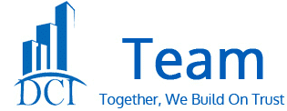 Blue DCT team logo and slogan