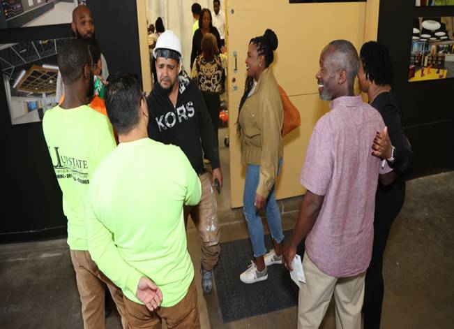 Casual gathering at an event